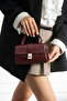 Burgundy Women's Daily Stylish Mini Hand and Shoulder Bag - 3