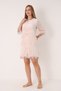 Women's Bamboo Cotton Velvet Zippered Winter Dress / Cream 3491 - 5