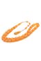 Hakan Turan Signed Capsule Cut Light Orange Crimped Amber Prayer Beads - 3