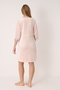Women's Bamboo Cotton Velvet Zippered Winter Dress / Cream 3491 - 8