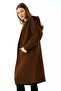 Women's Brown Hooded Oversize Loose Long Pocket Knit Cardigan Dvka-0699 - 2