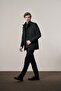 Black Stand Collar Fully Lined Classic Slim Fit Flexible Cashmere Coat 1008255150 - 6