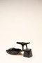 Black crinkled patent women's heels - 4