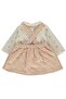 Quilted Dress 2-Piece Set (Petite Fleurs) Beige - 2