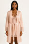 Premium Jacquard Powder Pink Lacy Robe & Nightdress Set – Special Boxed - 4