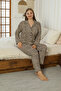 طقم بيجامة نسائية منقوشة 3399 - 2