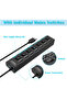 موزع USB بـ 7 منافذ مع مفتاح تشغيل/إيقاف، أسود - 3