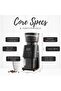 Electric Coffee Grinder 150W | 11 Grind Settings | 130g Capacity | LED Display - 4