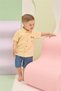Tencl Shorts 2-Piece Set (Colored Lines) Yellow - 3