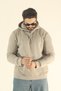 Men's Basic Winter Fleece-Lined Sweatshirt - Stone Regular Kangaroo Pocket Hoodie