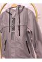 Boy's Hooded Zippered Raincoat with Pockets - 6