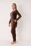 Women's Cotton Velvet Winter Set / Brown 2230 - 4