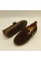 Ava Acı Brown Real Leather Suede Casual Women's Shoes - 5