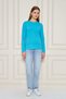 Women's Crew Neck Long Sleeve Basic T-Shirt - 100% Cotton Casual T-Shirt-Turquoise - 2