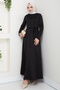 Akten Drawstring Scuba Dress 1619 - Black
