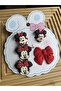 Minnie and Mickey Mouse Elastic 5-Piece Girls' Buckle-Red - 2