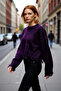 Women's Oversized Knit Crop Sweater with Low Sleeves and Flowing Detail Offers Modern Chic with Its Soft Texture