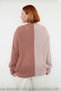 Women's Relaxed Fit Color Block V-Neck Acrylic Knitwear Sweater Long Sleeve Thessaloniki Knit Winter Elegance - 4