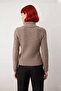 Women's Polo Neck Solid Pattern Regular Fit Thessaloniki Woven Knitwear Sweater Spring Autumn Winter Style - 4