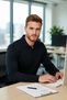 Men's Fitted Cut Polo Neck Knitwear Sweater Long Sleeve Smart Casual Style Offers Everyday Elegance - 3