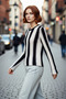 Women's Crew Neck Color Block Slim Knitwear Long Sleeve Cotton Polyester Blend Casual Sweater