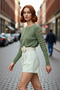 Women's Regular Fit Textured Acrylic Knitwear Crew Neck Long Sleeve Stylish and Comfortable Seasonal Sweater