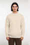 Men's Oversize Fit Crew Neck Basic Thessaloniki Textured Thick Knit Sweater for Winter Casual Wear - 2