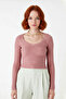 Women's Fitted V-Neck Raglan Sleeve Super Crop Ribbed Knit Sweater Basic Collection Everyday Chic - 2