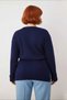 Women's Relaxed Fit Belted Crew Neck Long Straight Ribbed Knit Sweater for Everyday Wear - 4