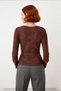Women's Floral Pattern Fitted Knitwear Sweater Combines Spring and Autumn Daily Elegance with Comfort - 4