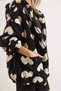 Women's Black Hooded Pocket Lined Heart Detailed Wellsoft Coat Kbn-19000019 - 6