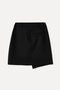 Women's Black Double Breasted Mini Skirt - 6