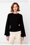 Women's Fitted Fit Stand Collar Knitwear Sweater Ribbed Woven Long Sleeve Casual Stylish Winter Clothing Option - 2