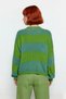 Women's Oversized Crew Neck Color Block Long Sleeve Pique Knit Sweater Ideal for Winter Days - 4