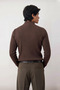 Men's Fitted Slim Fit Stand Collar Long Sleeve Ribbed Knit Sweater Stylish and Comfortable Choice for Winter Days - 4