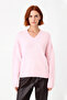 Women's Wide Fit V-Neck Basic Knitwear Sweater Offers Modern and Comfortable Comfort for Cold Days - 2