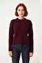 Women's Oversized Crop Low-Sleeve Crew Neck Plain Knitwear Sweater Winter Comfortable for Everyday Chic - 2