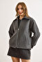 Women's Smoked Lined Sleeve Back Detailed Cashmere Jacket Ckt-19000487 - 2