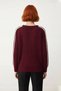 Women's Oversized Crew Neck Raglan Sleeve Thick Knit Sweater Winter Casual Stylish Thessaloniki Woven - 4
