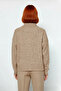 Women's Oversized Polo Neck Low Sleeve Ribbed Knit Sweater Winter Casual Chic Comfortable - 4
