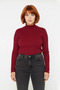 Women's Fitted Stand Collar Long Sleeve Ribbed Slim Acrylic Knitwear Sweater Offers Everyday Chic Modern Basic - 2