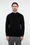 Men's Regular Fit Cotton Acrylic Blend Half-Zip Knitwear Sweater Winter Elegance - 2