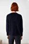 Women's Oversized Knitwear Plain V-Neck Winter Low Sleeve Comfortable Alpaca Blend Sweater Quality Stylish - 4