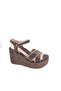 Shiny Wedge Heel Bridal Shoes