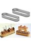 Oval Perforated Tart Pan 12X4 cm – Stainless Steel Tart Ring |   Professional Tart, Mini Cheesecake - 2