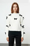 Women's Exclusive Basic Regular Fit Crew Neck Ribbon Detailed Knitwear Long Sleeve Sweater High Quality - 2