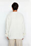 Men's Oversized Crew Neck Wrap Embroidered Knit Sweater Ideal for Everyday Outfits - 4