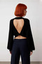 Women's Fitted Fit Stand Collar Knitwear Sweater Ribbed Woven Long Sleeve Casual Stylish Winter Clothing Option - 4