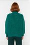 Women's Oversize Low-Cut Zipper Stand Collar Knitwear Thessaloniki Knit Basic Long Sleeve Sweater High Quality - 4