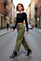 Women's Fitted Super Crop Crew Neck Long Sleeve Ribbed Knitwear Blouse Side Detail Spring Autumn